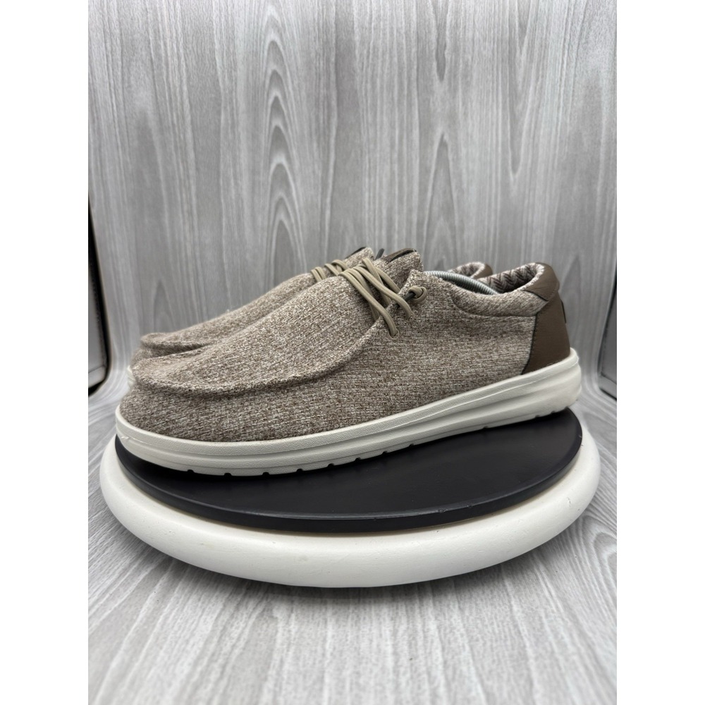 Hey Dude Paul Knit Mens Size 14 Warm Brown Casual Slip‎ On Shoes Loafers NEW
